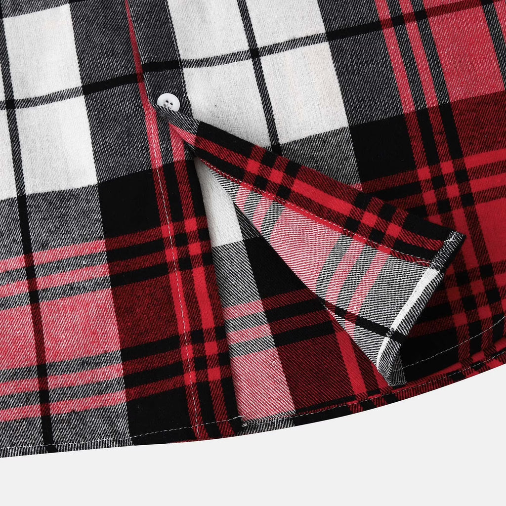 Men'S Flannel Plaid Hooded Shirts Casual Long Sleeve Button down Regular Fit Hooded Shirt Lightweight Thin Jackets Red#02 XL
