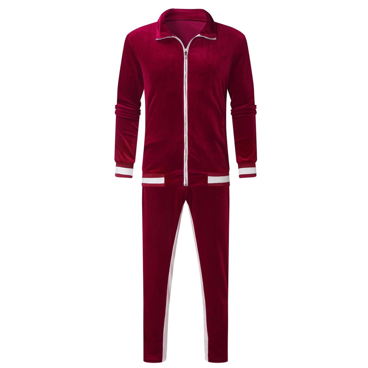 Brnmxoke Velour Tracksuit Mens,2023 Men'S Velour Tracksuit 2 Pieces Winter Warm Full Zip up Jacket Sweatpants Fitness Sportswear Sweatsuit Jogger Sets