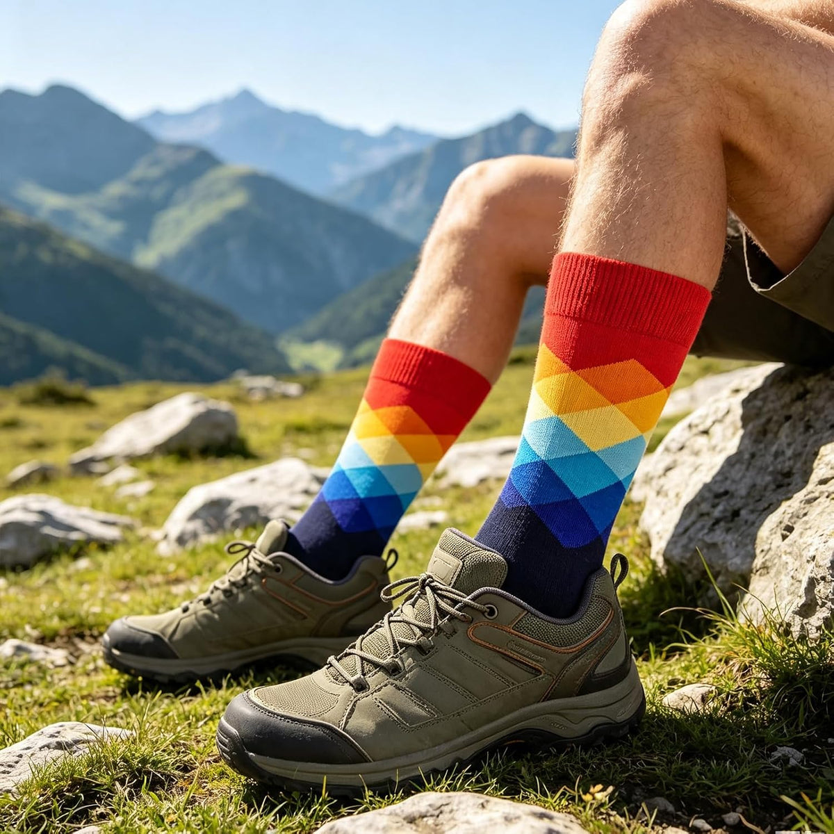 Mens Dress Socks Fun Funny Novelty Colorful Crazy Crew Socks 8-12
