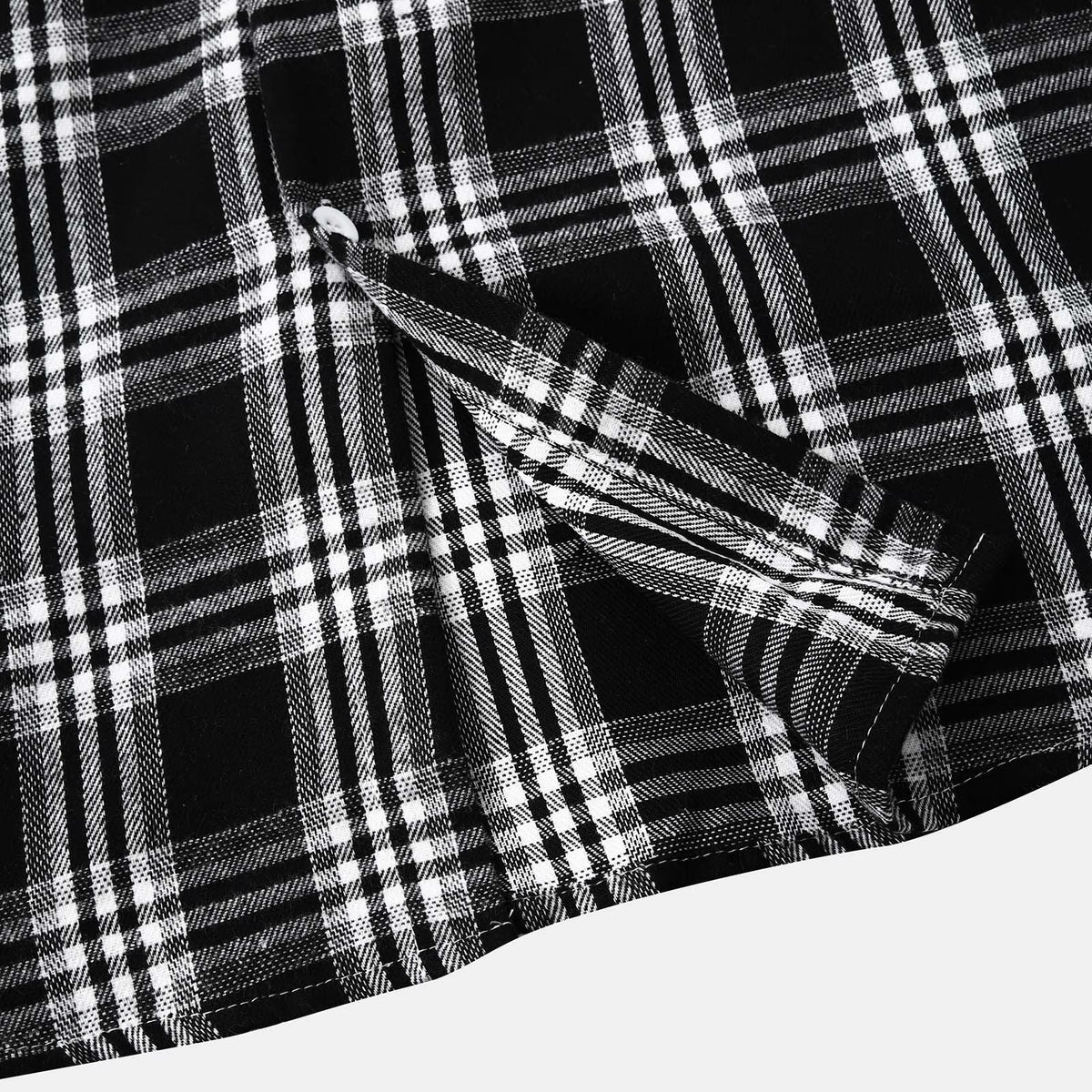 Men'S Flannel Plaid Hooded Shirts Casual Long Sleeve Button down Regular Fit Hooded Shirt Lightweight Thin Jackets Black#03 S