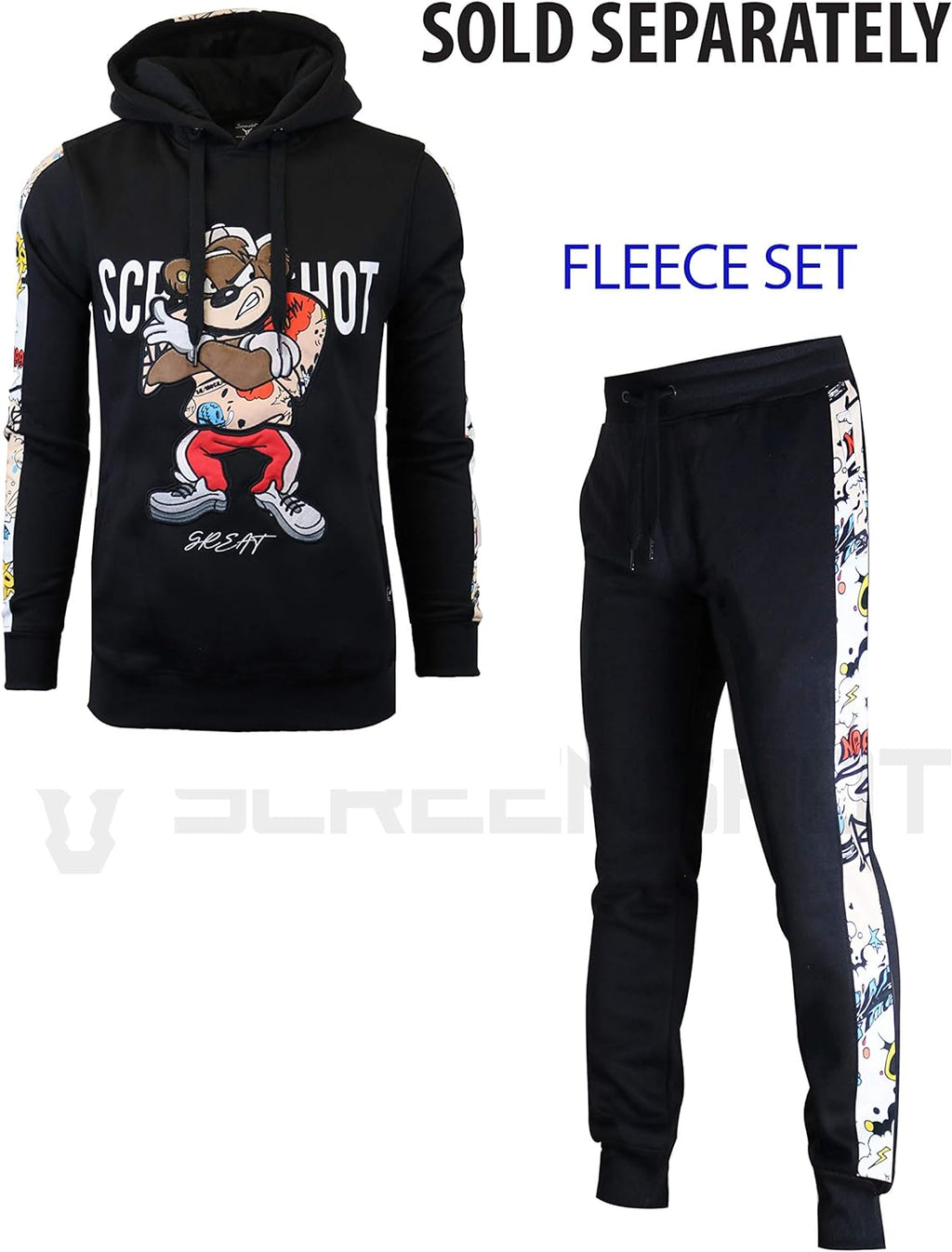 Mens Urban Hip Hop Premium Fleece Hoodie - Modern Pullover NYC Street Fashion Urbanwear Hooded Sweatshirt