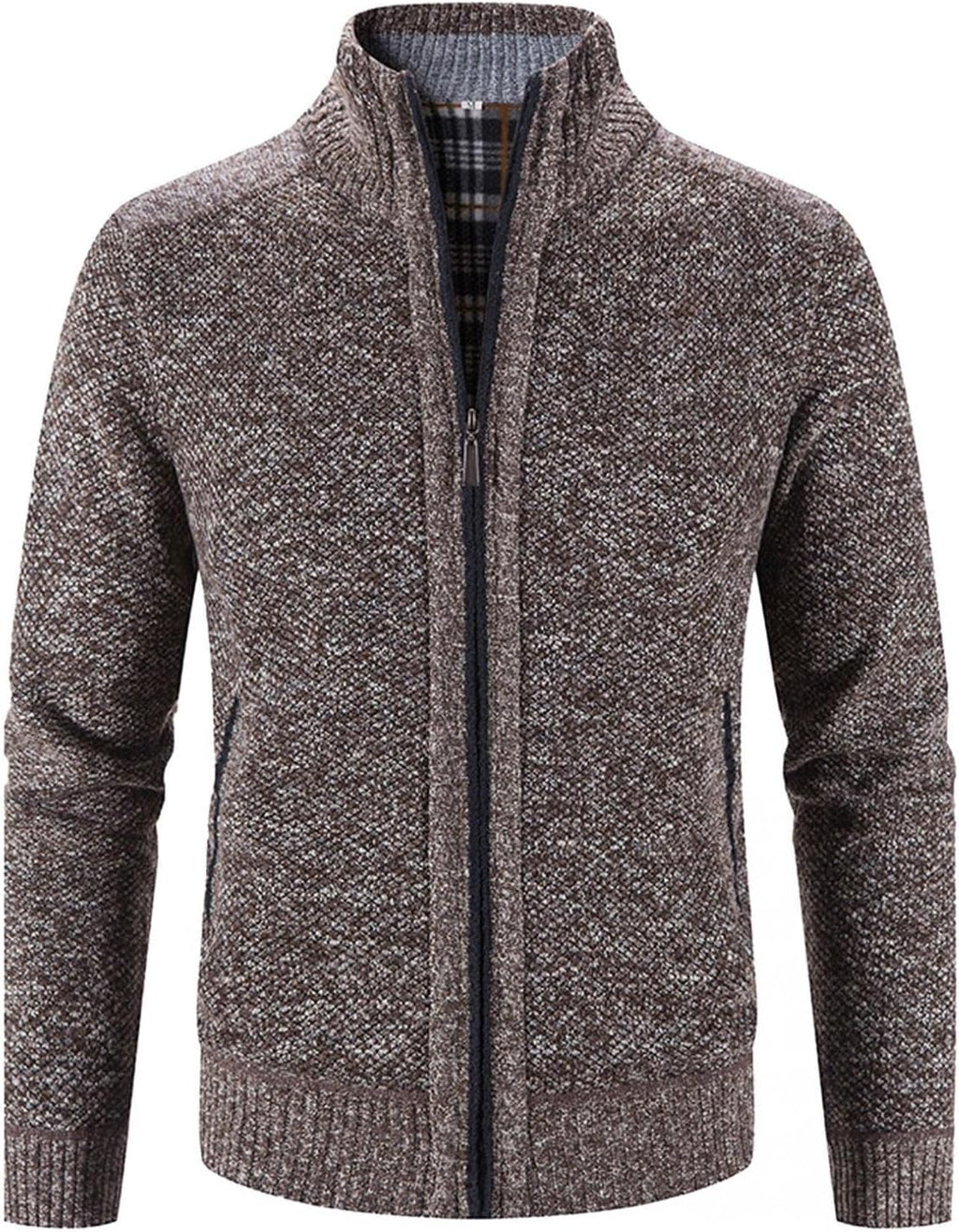 Cardigan for Mens,Full Zip up Solid Color Hoodies Open Front Sweater Athletic Sweatshirt Knitted Jacket Fashion Winter Tops