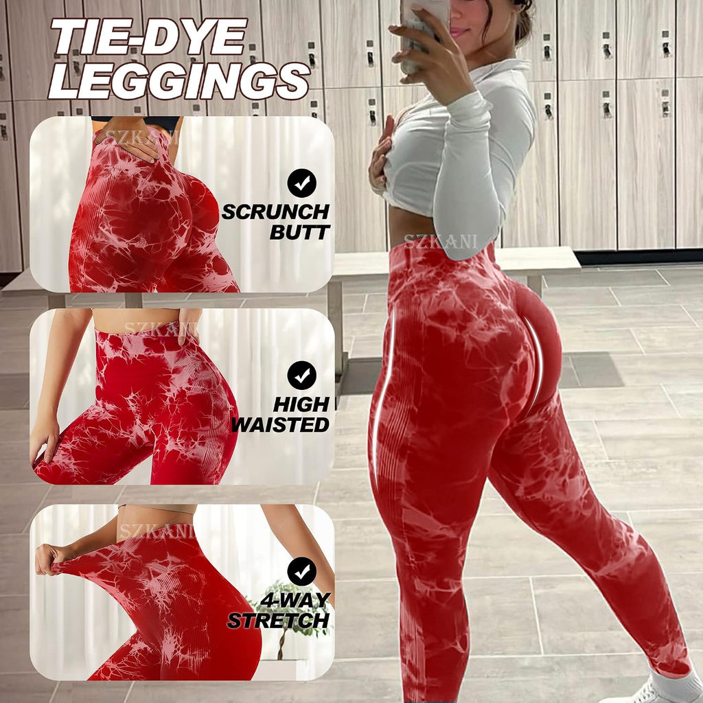 Butt Lifting Leggings for Women Booty High Waisted Workout Yoga Pants Scrunch Butt Gym Seamless Booty Tight