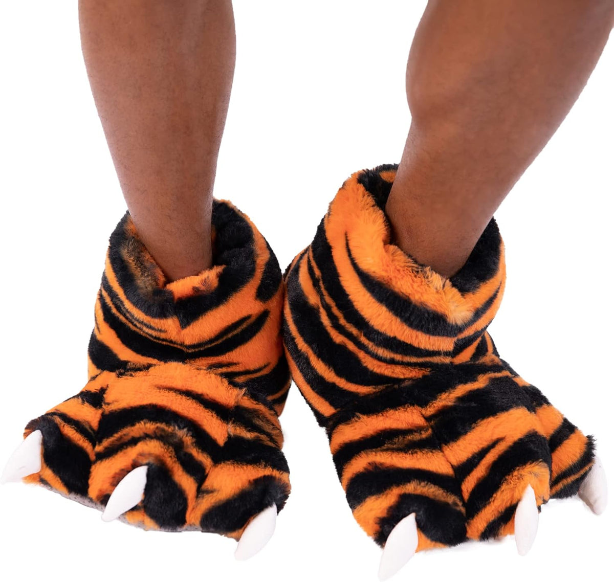 Animal Paw Slippers for Kids and Adults, Cozy Furry Slippers