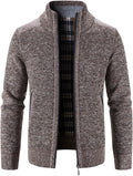 Cardigan for Mens,Full Zip up Solid Color Hoodies Open Front Sweater Athletic Sweatshirt Knitted Jacket Fashion Winter Tops