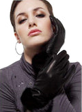 Leather Glove-Gloves-Women’S Lambskin Leather Handwear with Cashmere Lining –Soft, Warm Winter Dress & Driving Accessory