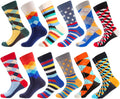 Mens Dress Socks Fun Funny Novelty Colorful Crazy Crew Socks 8-12