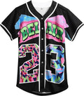 Unisex Bel Air Button down Baseball Jersey, 90S Hip Hop Party Shirt
