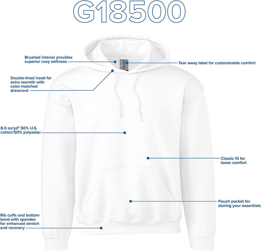 Adult Fleece Hoodie Sweatshirt, Style G18500, Multipack