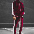 Brnmxoke Velour Tracksuit Mens,2023 Men'S Velour Tracksuit 2 Pieces Winter Warm Full Zip up Jacket Sweatpants Fitness Sportswear Sweatsuit Jogger Sets