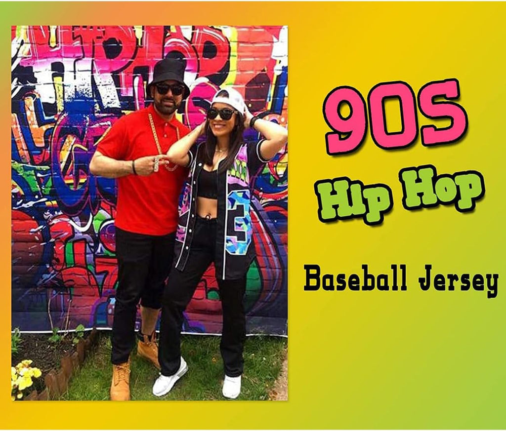 Unisex Bel Air Button down Baseball Jersey, 90S Hip Hop Party Shirt